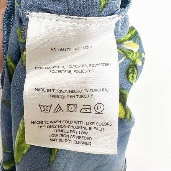 Anthropologie High Waist Bermuda Shorts Lemon Print Blue Yellow Size Small - Picture 7 of 8